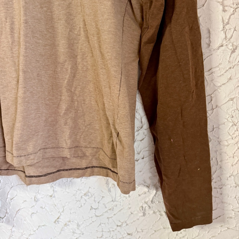 Banana Republic Two-Tone Brown Long Sleeve Shirt - Picture 3 of 5